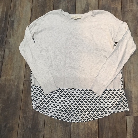 LOFT gray mixed media sweater size XS - Picture 2 of 4